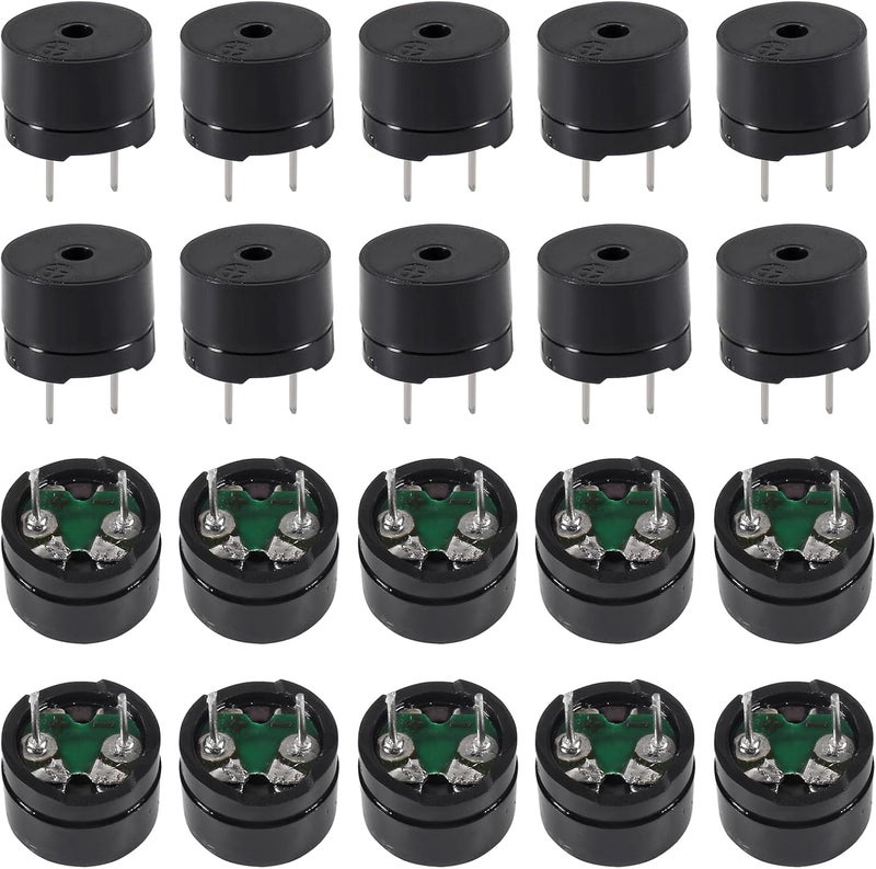 UMLIFE 20 قطعة 12085 جرس سالب 12MM85MM 42R مقاومة 3V 5V 9V 12V في الاستخدام الشائع مجموعة جرس بيزو مصغرة جرس نشط إنذار إلكتروني صوت مستمر طويل لأردوينو - Image 1
