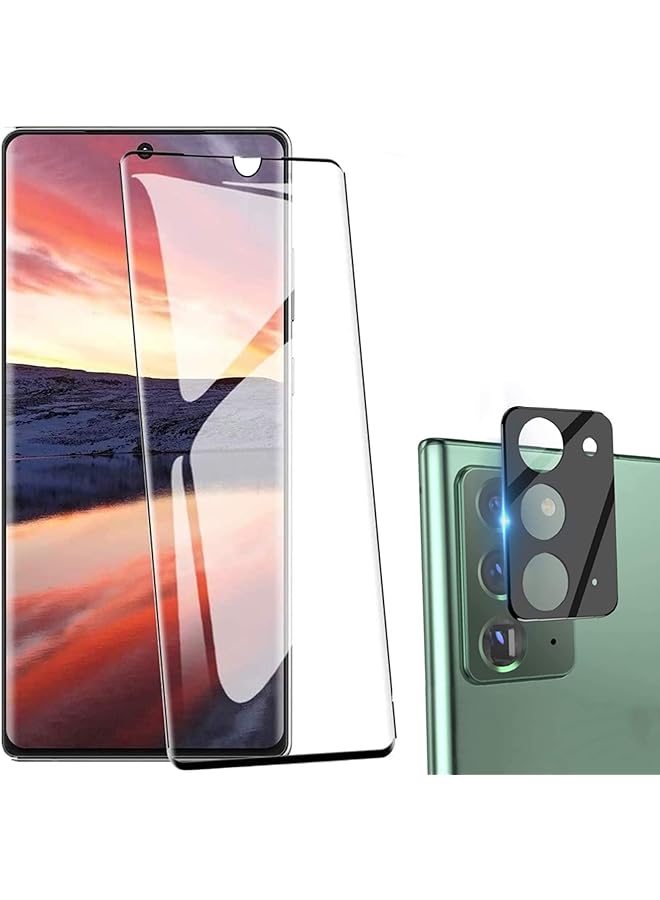 erorex For Samsung Galaxy Note 20 0.2Mm Screen Protector Include 2 Pack Samsung Note 20 Tempered Glass Plus 1 Pack Galaxy Note 20 Camera Lens Film Support Fingerprint Unlock For And Note 20 Film And Lens  - Image 1