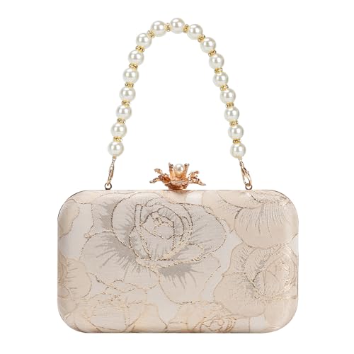 DA BODAN Womens Vintage Floral Embroidery Clutch Evening Handbag Shoulder Bags Purse for Wedding Party Prom - Image 1