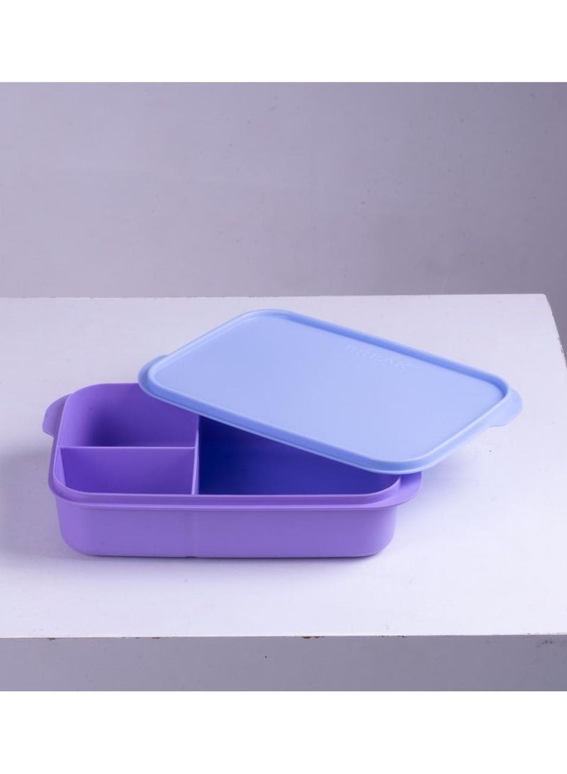 Lunch Box BREAK 1.5 Liters with Silicon cap Light Blue/Lavender
