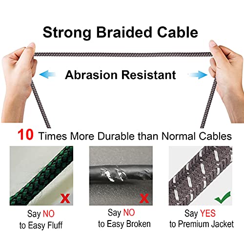 MIKIZ XLR Cables Braided 10ft 2 Pack XLR Microphone Cables 3 Pin Male to Female Durable Patch Cords Anti-tangling - Image 5