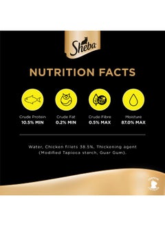 Sheba Filets Natural Shredded Chicken Wet Cat Food 60g  - Image 4