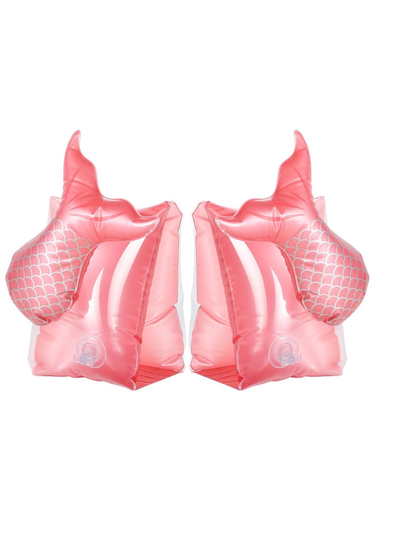 SYOSI أكمام عائمة قابلة للنفخ، أذرع سباحة كرتونية، عوامات أذرع مائية للأطفال من الذكور والإناث، تساعد على تعلم السباحة في بركة الرياضات المائية - Image 1