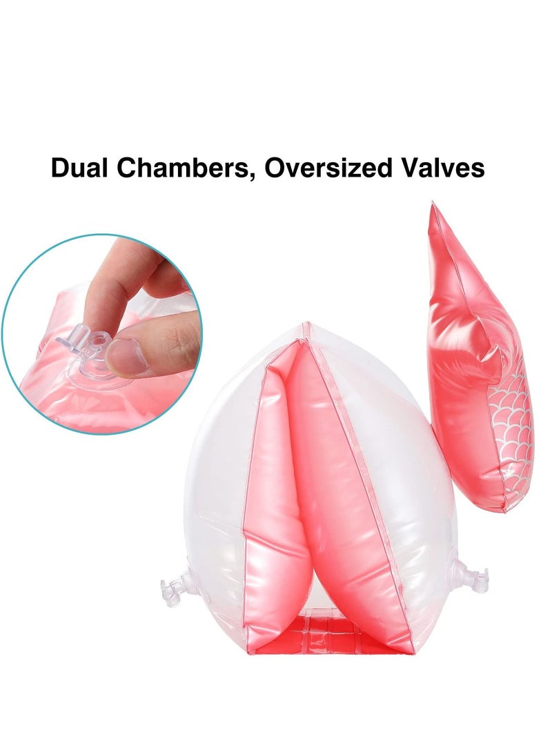 SYOSI أكمام عائمة قابلة للنفخ، أذرع سباحة كرتونية، عوامات أذرع مائية للأطفال من الذكور والإناث، تساعد على تعلم السباحة في بركة الرياضات المائية - Image 5