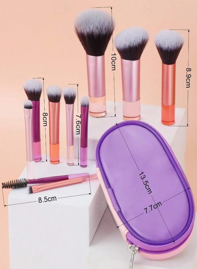 10-Pieces Makeup Brush Set with beautiful Carry Case - Your Complete Beauty Kit on the Go! - Image 4