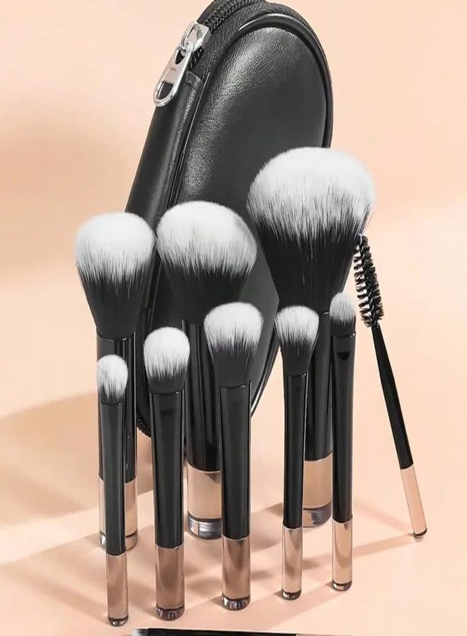 10-Pieces Makeup Brush Set with beautiful Carry Case - Your Complete Beauty Kit on the Go! - Image 1