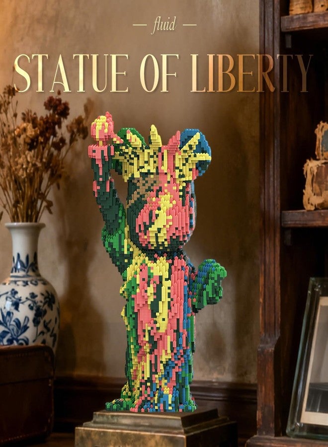 DAHONPA Colorful Statue of Liberty Bear Micro Building Blocks (6150 Pieces), Gift for Adults and Kids - Image 4