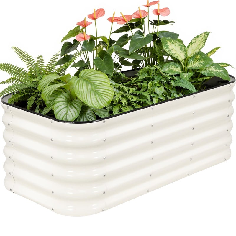 TwentyNext 4Ã—2Ã—1.4FT Galvanized Raised Garden Bed Outdoor, Metal Raised Garden Bed Kit, Large Planter Raised Beds, 3 In1 Modular Raised Planter Box Outdoor,Raised Beds for Gardening for Vegetables Flowers Herbs - Image 1