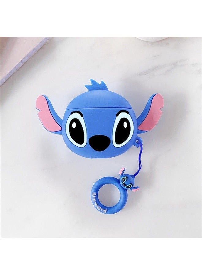 Stitch Cartoon Case Cover For Apple AirPods Pro ，Protective Silicone Cute Funny Cartoon 3D Cover for Stitch AirPods Case with Ring - Image 5