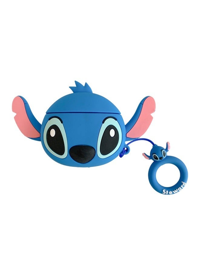 Stitch Cartoon Case Cover For Apple AirPods Pro ，Protective Silicone Cute Funny Cartoon 3D Cover for Stitch AirPods Case with Ring - Image 1