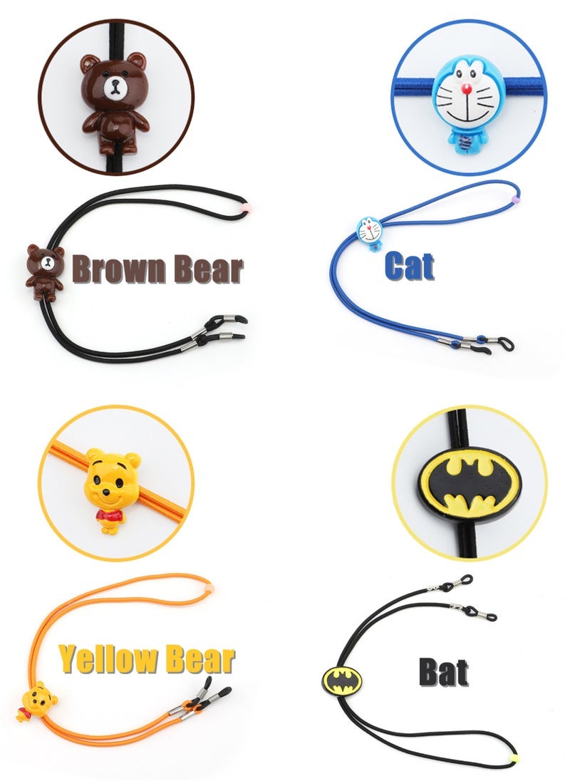 Captaintech 4-Piece Elastic Eyeglass Ropes with Cartoon Pattern for Kids - Image 2