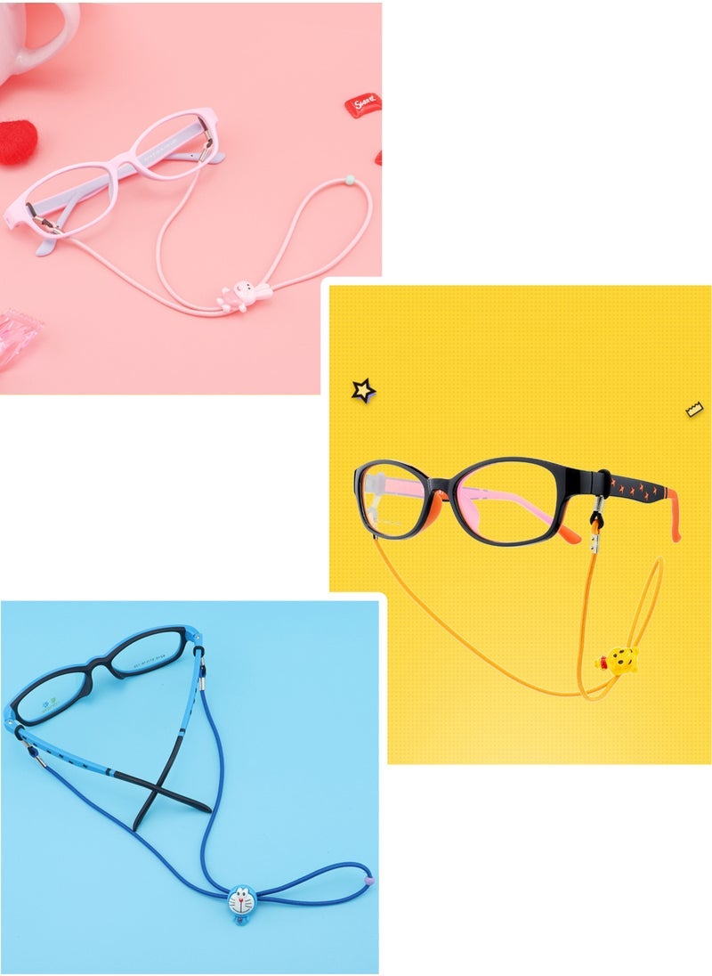 Captaintech 4-Piece Elastic Eyeglass Ropes with Cartoon Pattern for Kids - Image 3