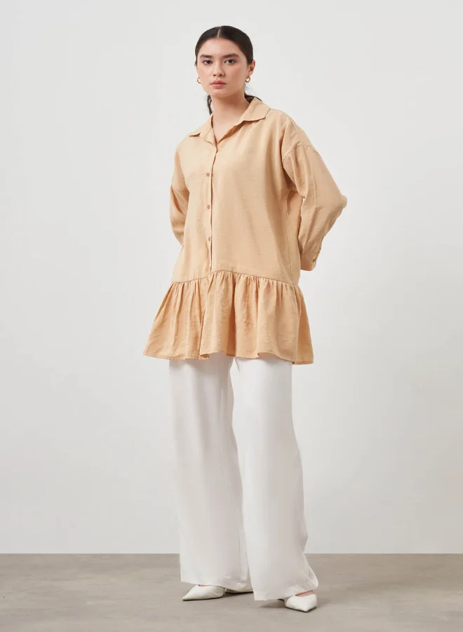 ميزال MIZALLE RUFFLE SHIRT DRESS