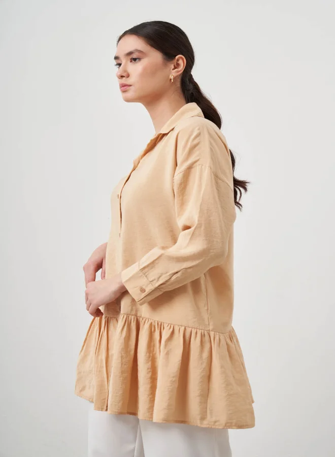 ميزال MIZALLE RUFFLE SHIRT DRESS