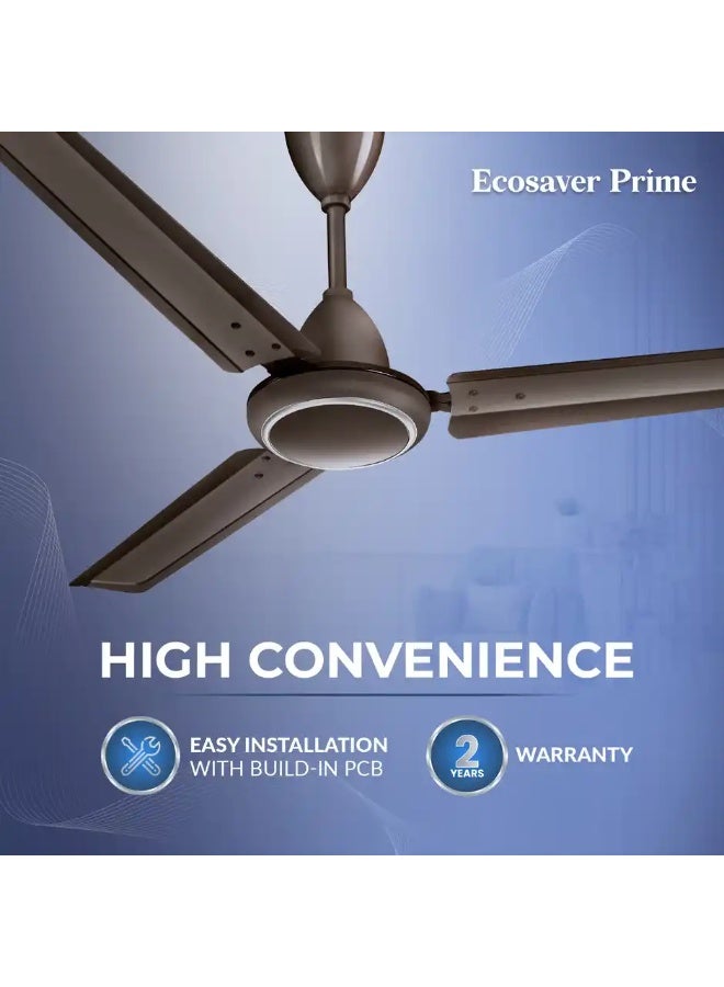 IVAS EcoSaver Prime BLDC Ceiling Fan, 1200mm, 400 RPM, RF Remote Control, BEE 5 Star, Smoky Brown - Image 4