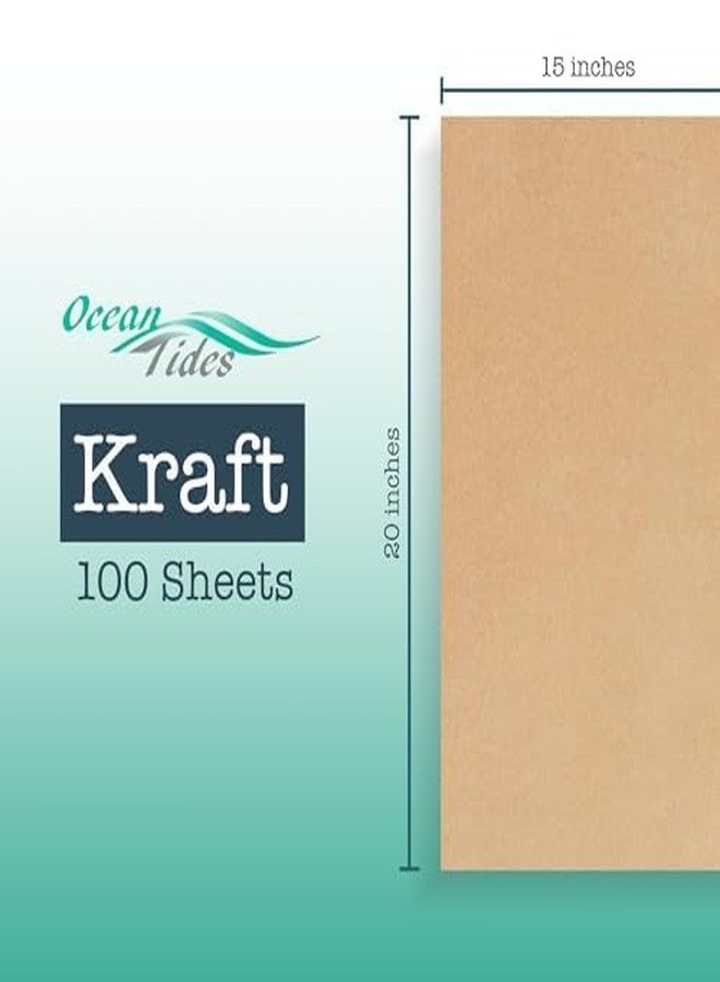 Ocean Tides Premium Wrapping Paper – 100 Sheets (14 x 20 Inches) Colored Tissue Paper for Gift Bags, Birthday Party, Flower Decorations, Mother's Day, Wedding, Crafting & Custom Art Projects - Kraft - Image 2