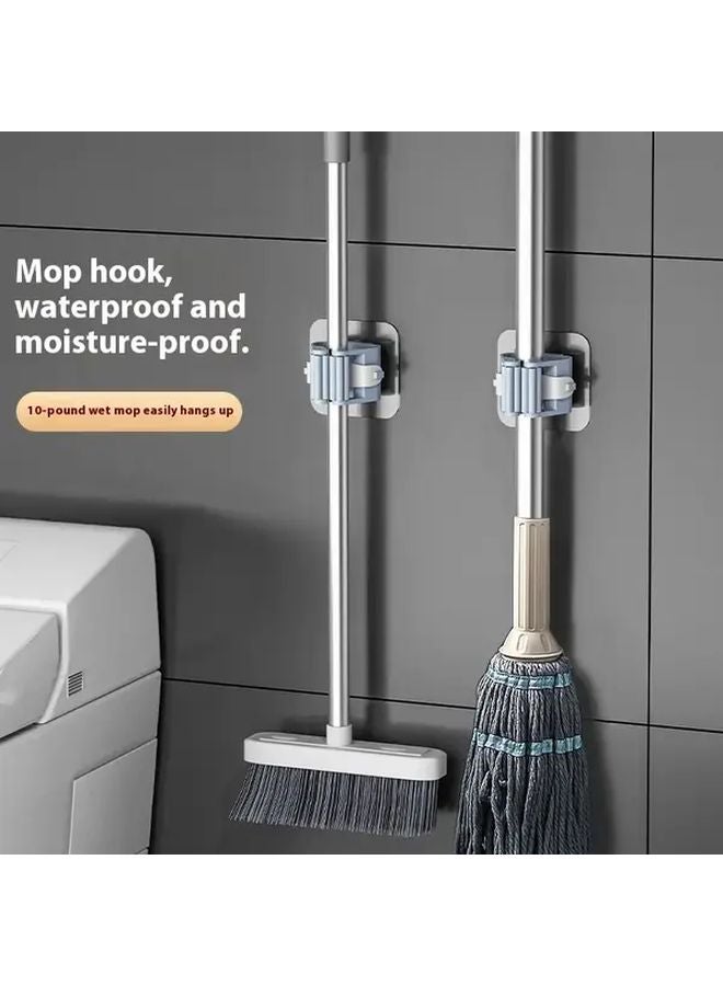 6pcs No Drill Adhesive Wall Mounted Broom Holder with Suction Cup Hook - Image 5