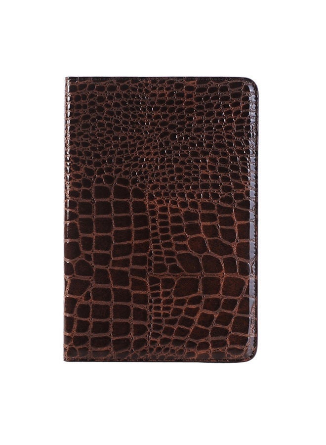 NIBEMINENT Crocodile Texture Horizontal Flip Smart Leather Case Cover For Apple iPad Mini 4 Brown  - Image 1
