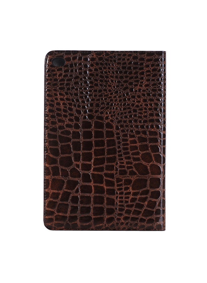 NIBEMINENT Crocodile Texture Horizontal Flip Smart Leather Case Cover For Apple iPad Mini 4 Brown  - Image 2