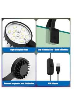 KASTWAVE مصباح حوض السمك LED، مصباح حوض السمك الطيفي الكامل مع مشبك تثبيت مقاوم للماء، مصباح حوض السمك USB 5 وات لإضاءة حوض السمك، لحوض الأسماك الصغيرة وحوض المياه العذبة وحوض النباتات (المحول غير متضمن، فئة الطاقة E)  - Image 4