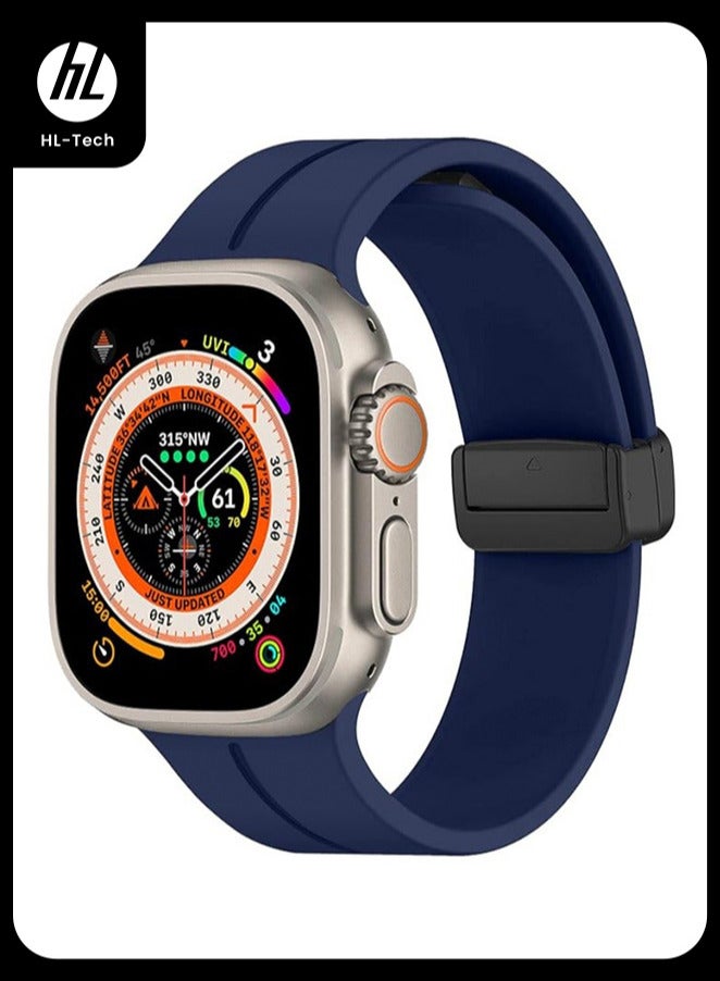 HL-Tech Magnetic for Apple Watch Compatible with Apple Watch Bands 44mm 45mm 46mm 49mm 42mm for Women Men, iWatch Wrist Straps for Ultra 3 2, Se, Series 11 10 9 8 7 - Image 1