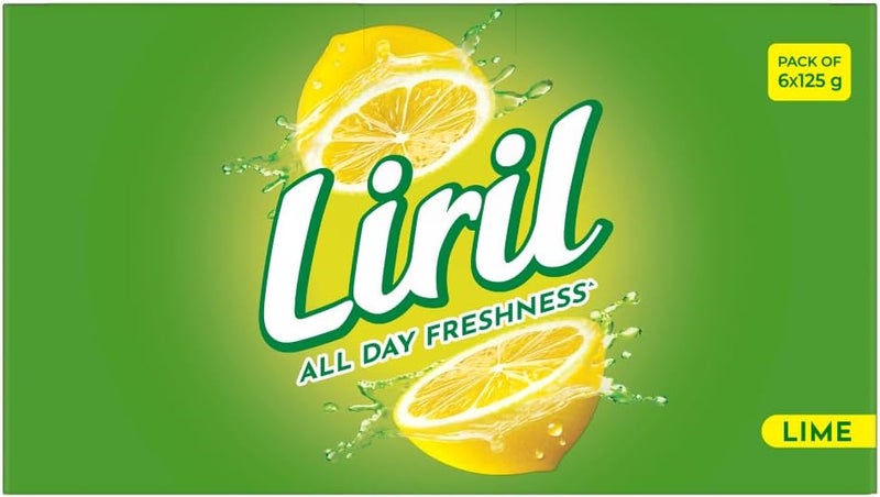 Liril Lime Bathing Bar Feel the Citrus Burst of Freshness Pack of 6 (6 x 125g) - Image 2