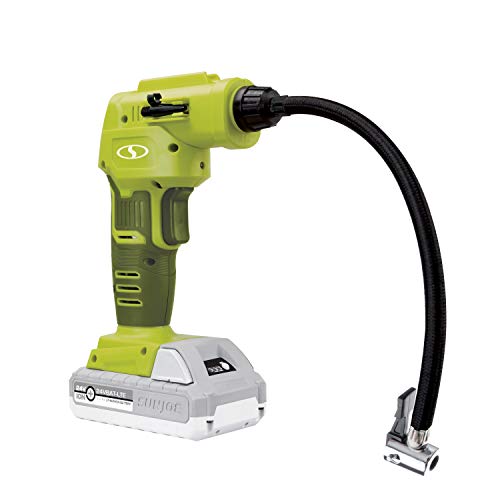 Sun Joe 24V-AJC-AJV-LTE 24V IONMAX High Volume Inflator & Portable Air Compressor Kit, w/ 2.0-Ah Battery + Charger, Storage Bag, 3 Inflation Adapters, and Nozzle Pin Attachments - Image 2