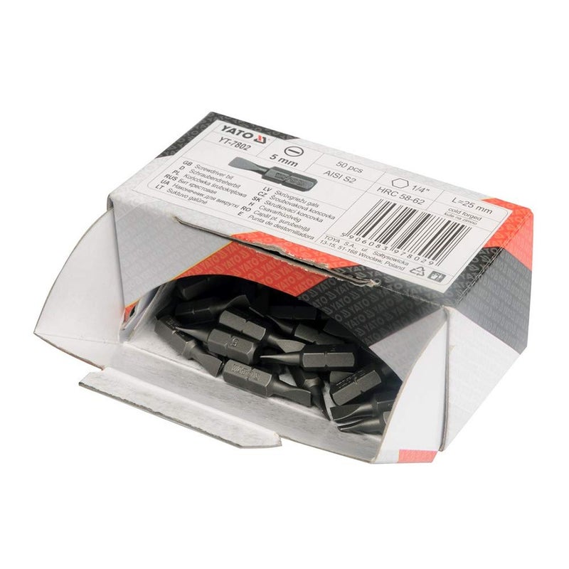Yato YT-7830 1/4 inch Drive X25mm Hex 2.5mm 1Pc|Hex Screw Bits|Hex Screwdriver Set|Hex Screw Sets|1.5mm|Screwdriver Long Bits for Drill|Carpente Furniture Tools|Bits for Drill Machine|Hand Tools - Image 2