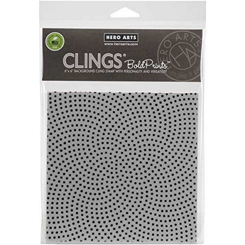 Hero Arts CG682 Cling Stamps, Dot Moire Bold Prints - Image 1