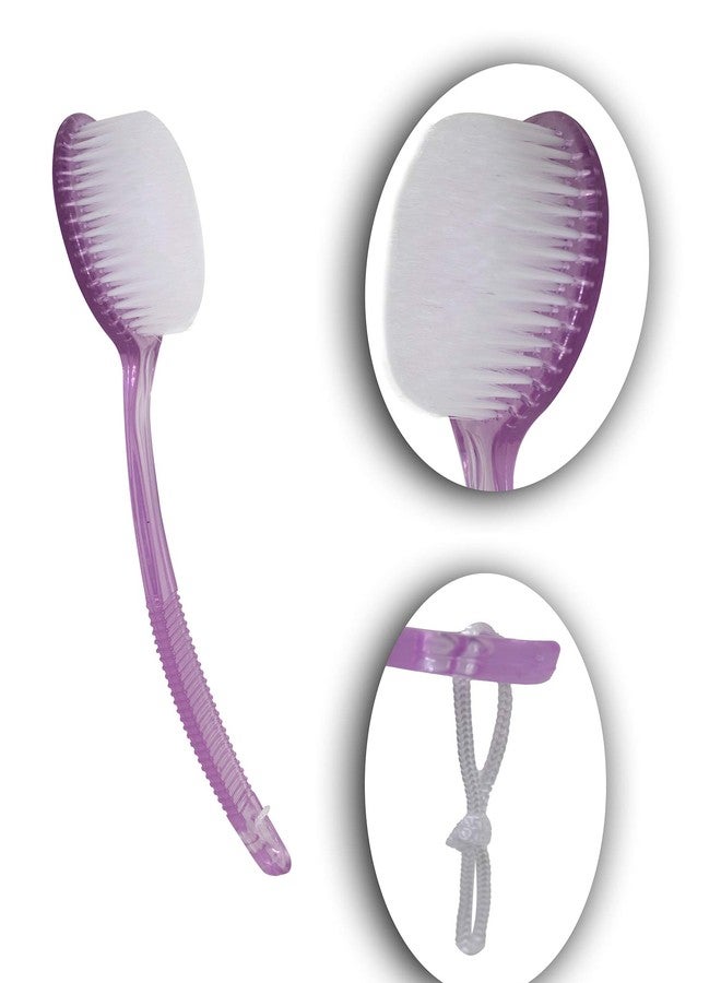 بوكسو فرشاة استحمام بوكسو ذات شعيرات ناعمة ومقبض طويل، فرشاة تقشير الظهر والجسم للرجال والنساء، عبوة من قطعة واحدة (متعددة الألوان) - Image 3