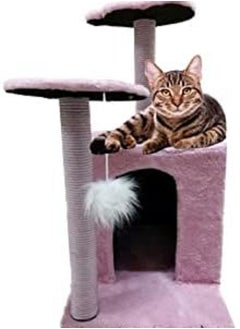 Cat house covered eith velevet with two platforms and scratching posts -pink - pzsku/ZEBFA5A5A5A39F1403002Z/45/_/1718809355/dc1935e7-8e1a-4d90-a091-fe6c6f983d6d