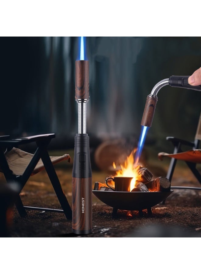 BlueFire Rechargeable Windproof Jet Flame Lighter with 360° Bendable Neck - Long Refillable Butane Torch for Candles, BBQ, Fireplace, Cooking & Outdoor Use - Image 5