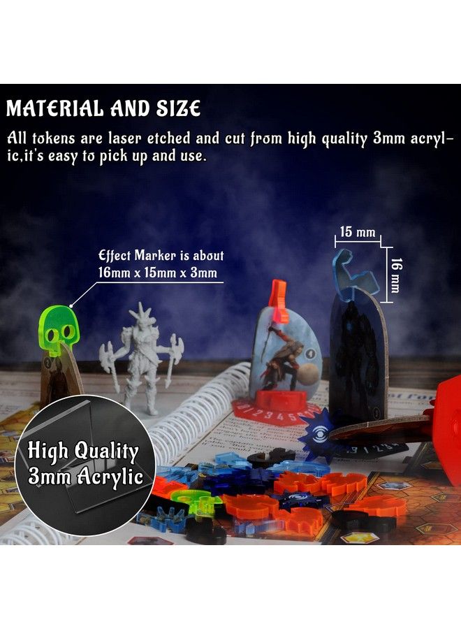 CZYY Condition Tokens Set Of 60 Acrylic Status Effects Markers Game Accessories For Gloomhaven Forgotten Circles And Jaws Of The Lion - Image 5