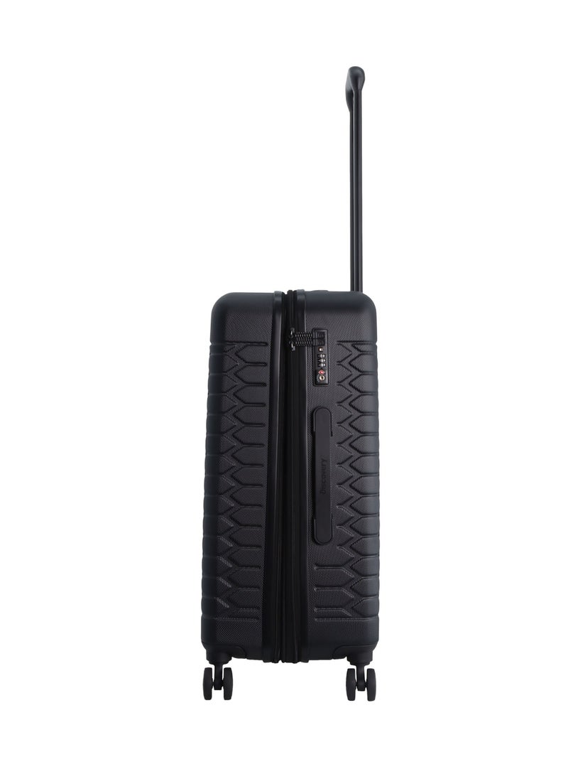 Discovery Reptile ABS Hardshell Medium Check-In Luggage Black, Durable Lightweight Expandable Suitcase, 4 Double Wheel With TSA Lock Trolley Bag (24 Inch). - pzsku/ZEBFA76E67894AF80BCC5Z/45/_/1720610673/9acf9215-1ba4-4542-8fab-cf4fdb3f40a6