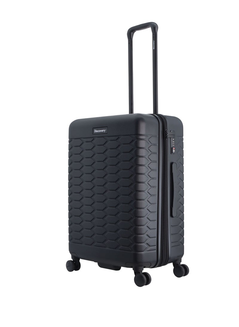 Discovery Reptile ABS Hardshell Medium Check-In Luggage Black, Durable Lightweight Expandable Suitcase, 4 Double Wheel With TSA Lock Trolley Bag (24 Inch). - pzsku/ZEBFA76E67894AF80BCC5Z/45/_/1720610713/51eb2e8c-7d7f-443e-8a9c-cd7df31faf5f