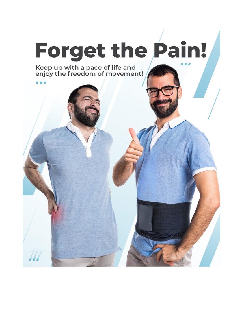 Excefore Back Brace for Lower Back Pain, Immediate Relief from Sciatica, Herniated Disc, Scoliosis, Breathable Design With Lumbar Support Pad, Back Support Brace for Home, Lifting, Work, XL  - Image 2
