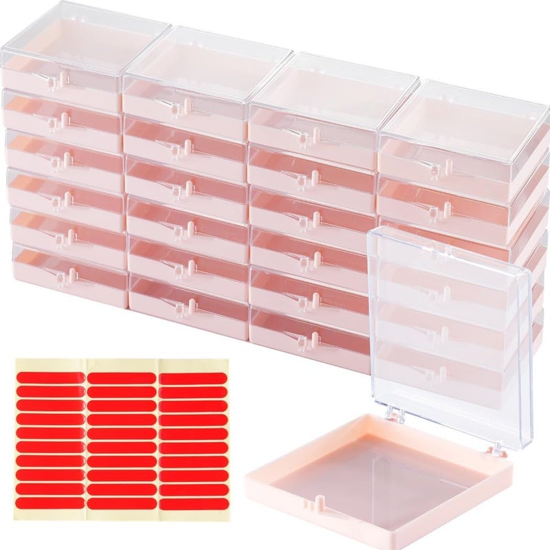25-Pack Portable Nail Storage Boxes with Transparent Lids, Compact Acrylic Organizers for Press-On Nails - Image 3