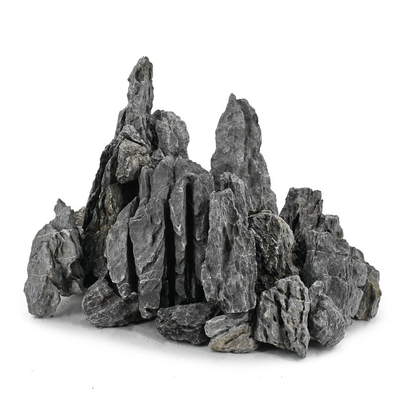 Unocho Seiryu Rock Aquarium Stones 11lb Natural Dragon Stone for Aquascaping Fish Tank Aquarium Landscaping Model Tank Decoration Miniature Fairy Garden(3-8 Inches) - Image 1