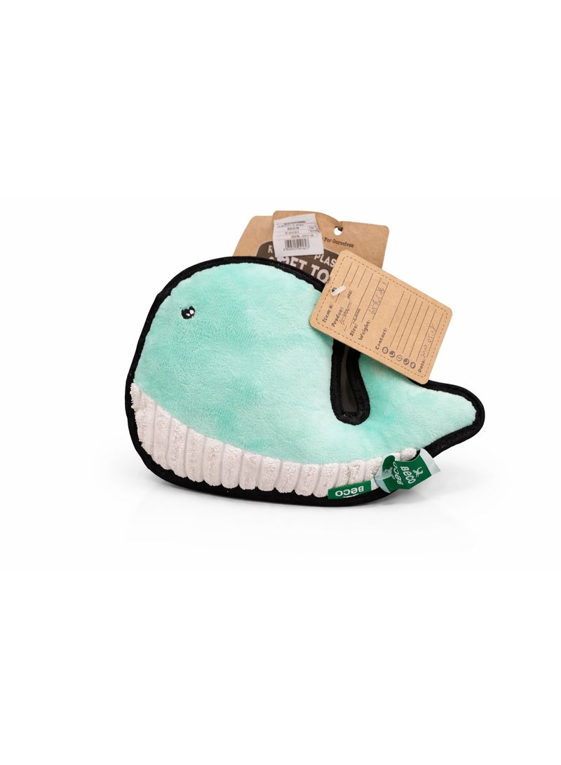 Mint Whale Dog Toy, , Soft Pet Toy for Dogs & Cats - Image 2