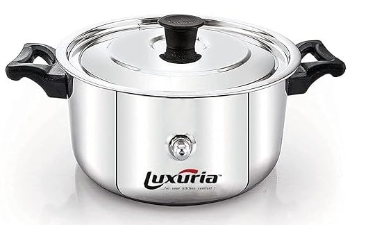 Luxuria Luxuria Stainless Steel Milk Boiler with Bakelite Handle, Induction Compatible, Dishwasher Safe (2L) 
