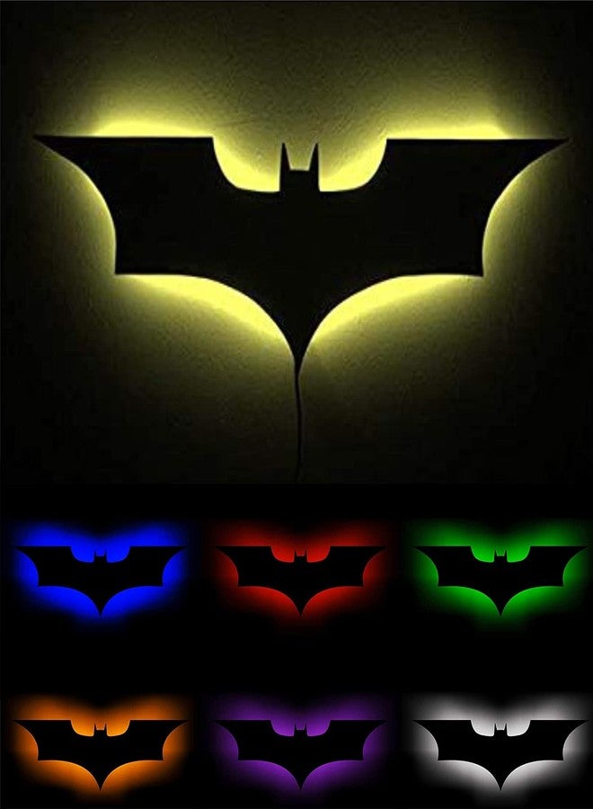 AD INFINITUM LED Wall Lamp, Comic Lover, Bat Cave, Night Lamp, for Gift, Kids Room, Gaming Setup, Gaming Room, Man Cave (Dark_Knight-Multicolor) - Image 1
