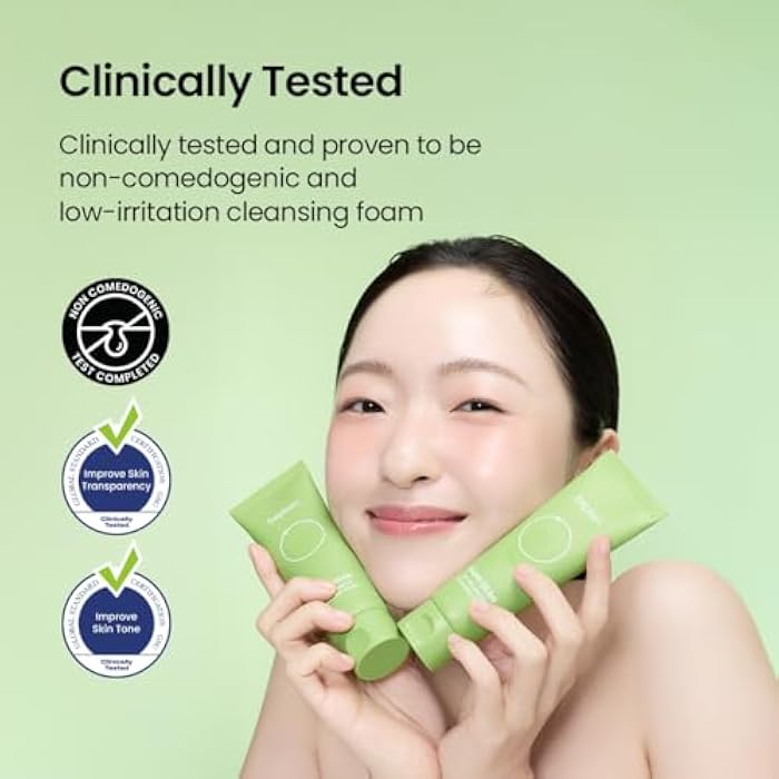 beplain Mung Bean pH-Balanced Cleansing Foam (2.7fl.oz/80ml) | Fragrance-Free | Non-Comedogenic Tested | Deep Pore Facial Cleanser | Suitable for Sensitive Skin | Face Mask Cleanser | Korean Skincare - Image 5