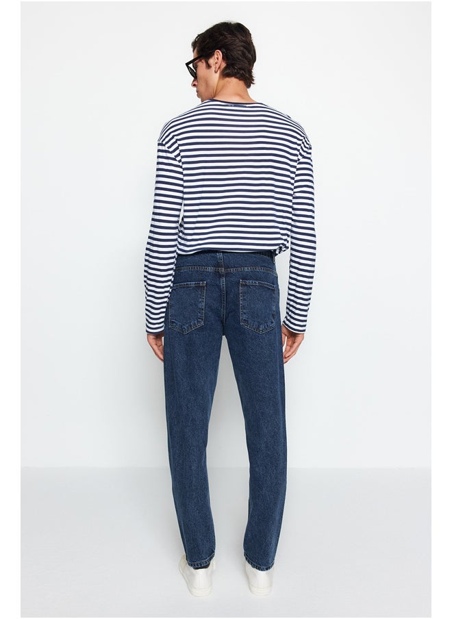 trendyol - Navy Blue Essential Fit Jeans Denim Trousers TMNAW23JE00104 - Image 1
