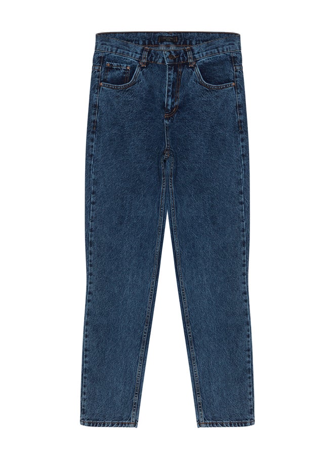 trendyol - Navy Blue Essential Fit Jeans Denim Trousers TMNAW23JE00104 - Image 1