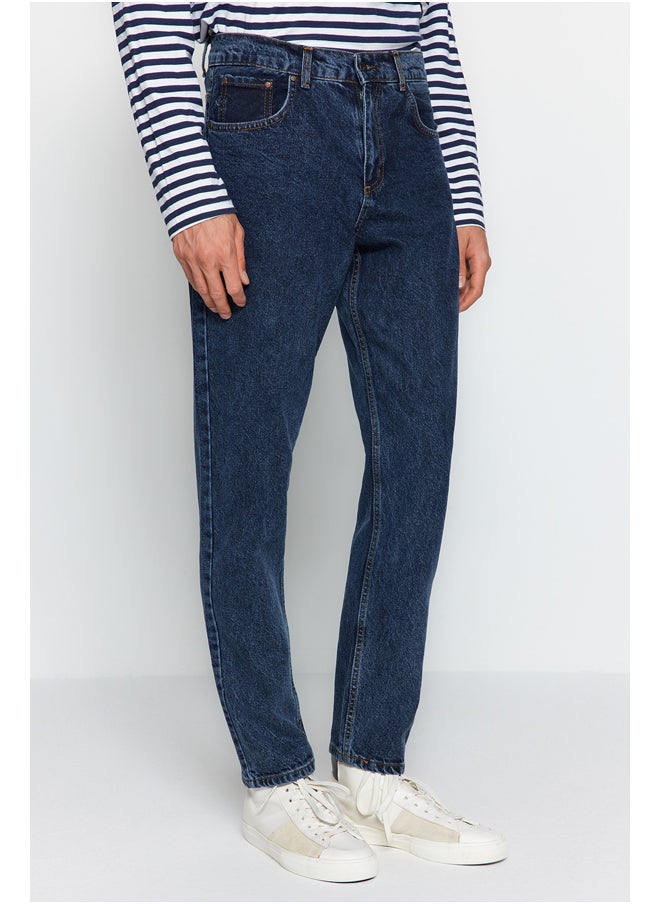 trendyol - Navy Blue Essential Fit Jeans Denim Trousers TMNAW23JE00104 - Image 1