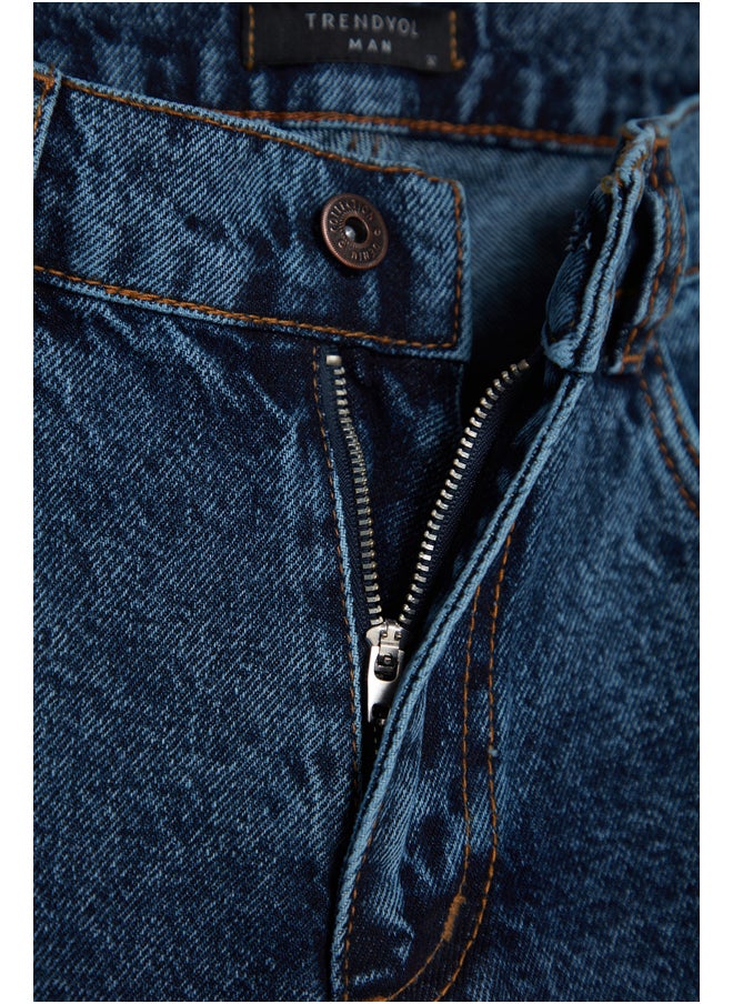 trendyol - Navy Blue Essential Fit Jeans Denim Trousers TMNAW23JE00104 - Image 1