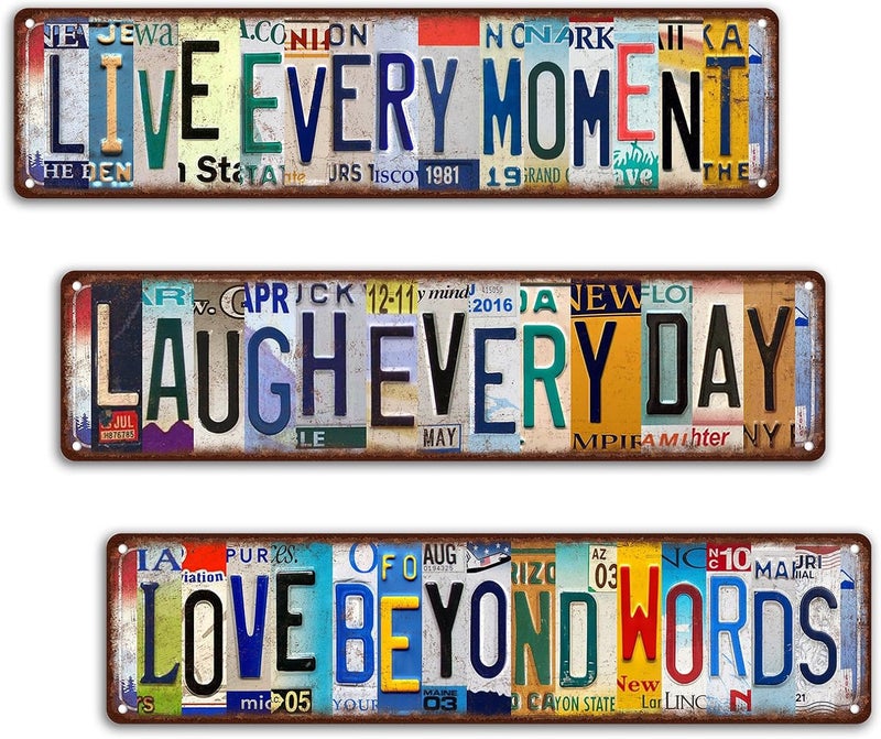 kengtou Vintage Inspirational Wall Decor Signs Set of 3 - Image 1