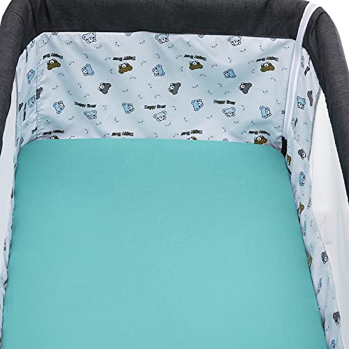 Tontukatu Bassinet Sheet Set 4 Pack Snug Fitted Cradle Fitted Sheets, Stretchy Ultra Soft, for Oval Rectangle Hourglass Bassinet Mattress, Unisex Boy Girl, Green/Grey/White/Lt Blue - Image 2