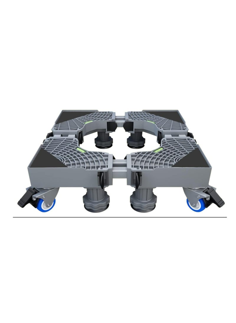 GULFLINK - Fridge Wash Machine Universal Stand Base Adjustable Refrigerator Stand With 4 Strong Wheels. - Image 1