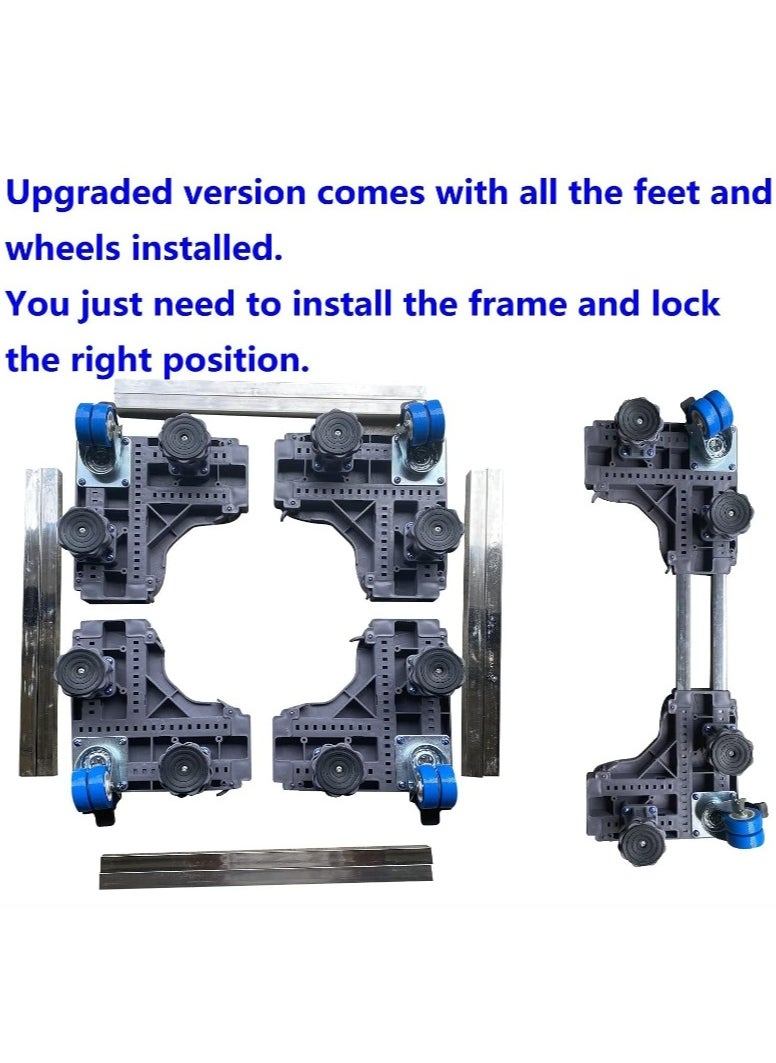 GULFLINK - Fridge Wash Machine Universal Stand Base Adjustable Refrigerator Stand With 4 Strong Wheels. - Image 1